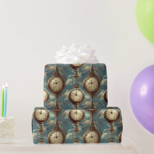 Surreal Pocket Watch Pattern  Wrapping Paper