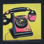 Surreal Pop Art Retro Telephone 6 Square Wall Clock<br><div class="desc">Surreal Pop Art Retro Telephone 6</div>
