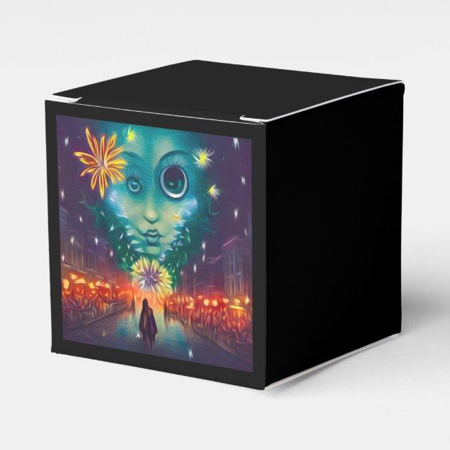 Surreal Pop Fireworks & Face Favour Box (Front Side)