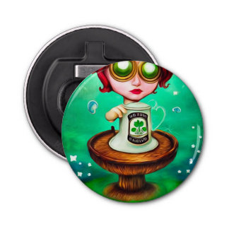 Surreal Pop St. Patrick’s Day Beer Girl Bottle Opener