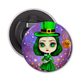 Surreal Pop St. Patrick’s Day Doll Bottle Opener