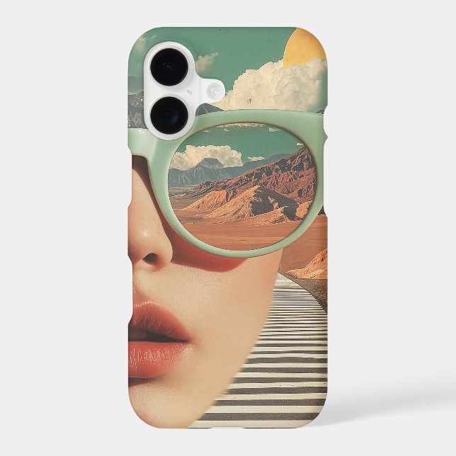 Surreal Portrait With Glasses Reflecting Desert (Back)