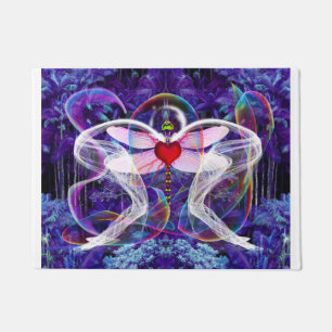Surreal Psychedelic Dragon Fly Doormat