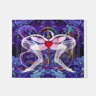 Surreal Psychedelic Dragon Fly Doormat