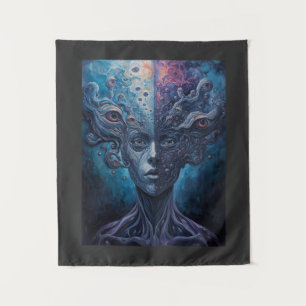 Surreal Psychedelic Multiple Eyes Split Vision Tapestry