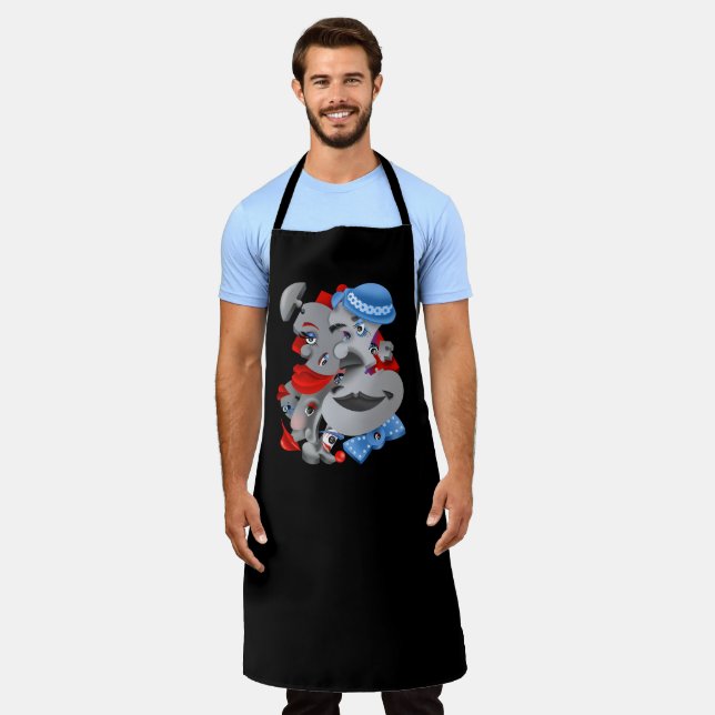 Surreal Puzzle Faces Apron (Worn)