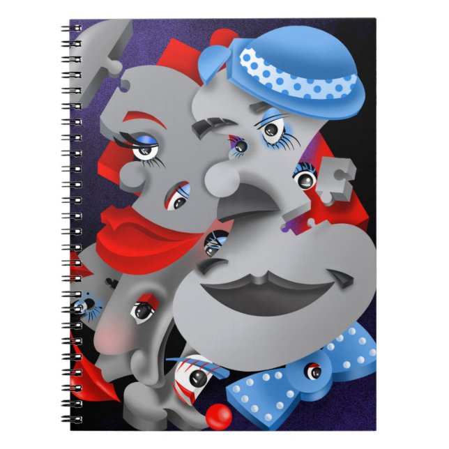 Surreal Puzzle Faces Notebook (Front)
