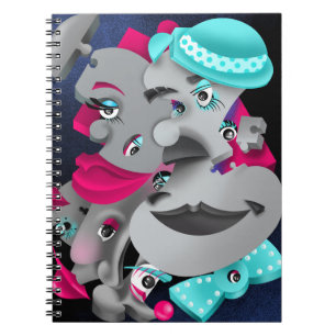 Surreal Puzzle Faces Notebook