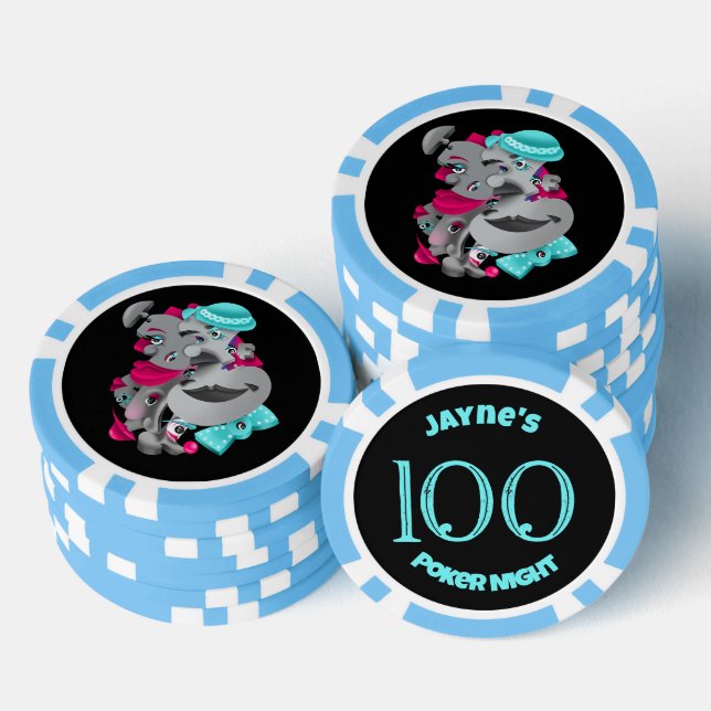 Surreal Puzzle Faces Poker Chip (Stack)