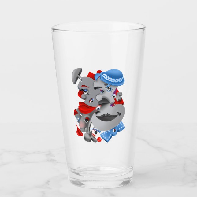Surreal Puzzle Faces Tumbler (Front)