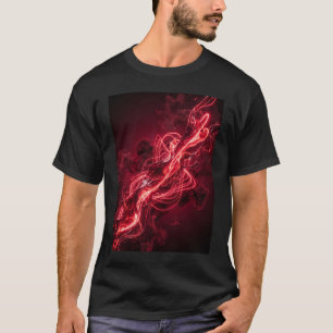 Surreal Red Liquid Abstract Flowing Art T-Shirt
