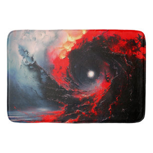 Surreal Red Storm Vortex Bath Mat