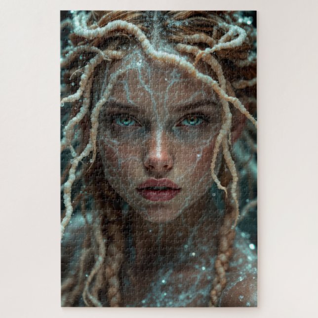 Surreal Salt Muse with Crystallised Salt Braids Jigsaw Puzzle (Vertical)
