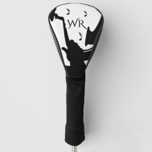 Surreal Saxophone Player Monogram Initial Golf Head Cover