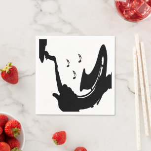 Surreal Saxophone Player Napkin