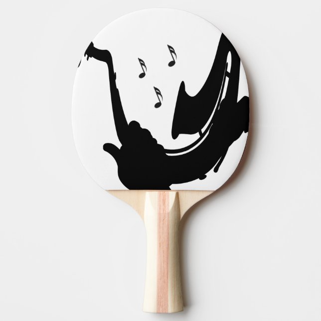 Surreal Saxophone Player Ping Pong Paddle (Front)