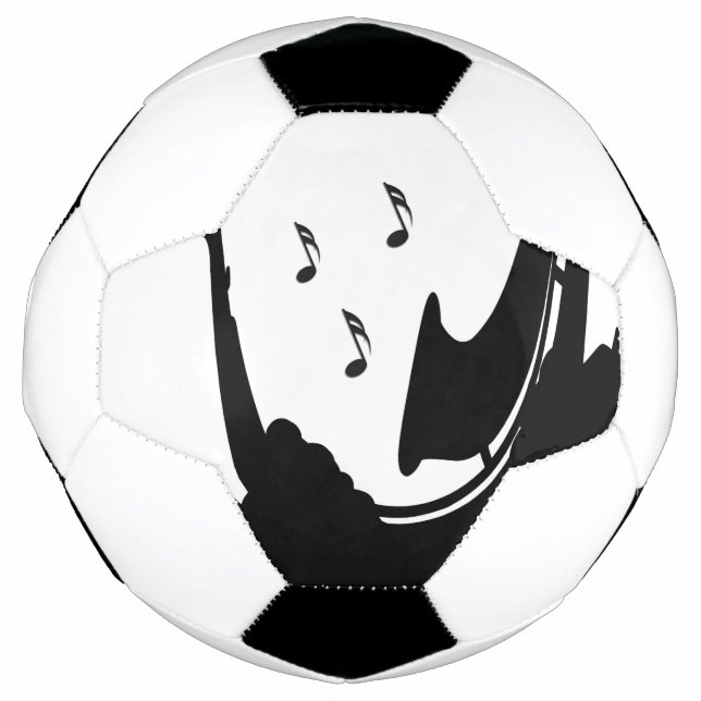 Surreal Saxophone Player Soccer Ball (Front)
