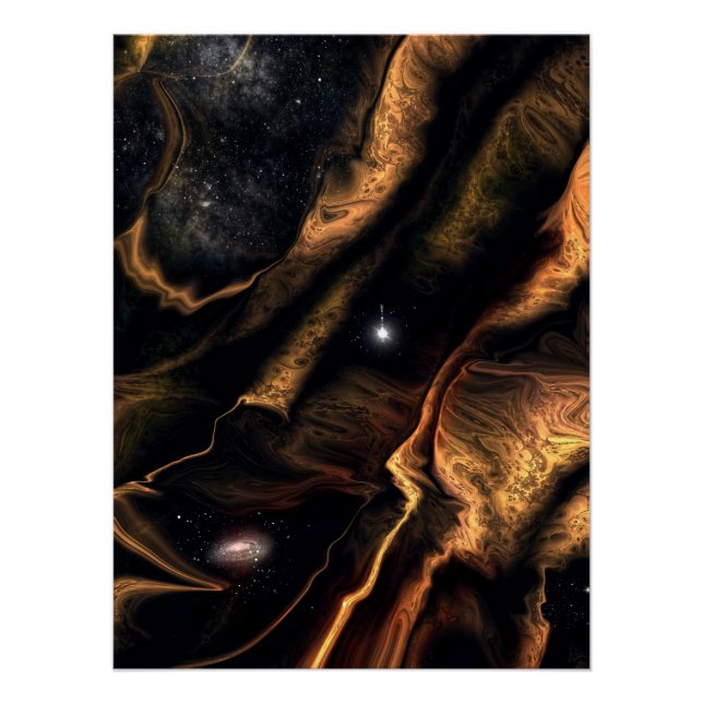 Surreal Science Fiction Fantasy Space Art  Poster (Front)