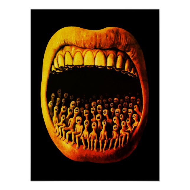 Surreal Scream Dark Expressionist Horror Figur Poster (Front)