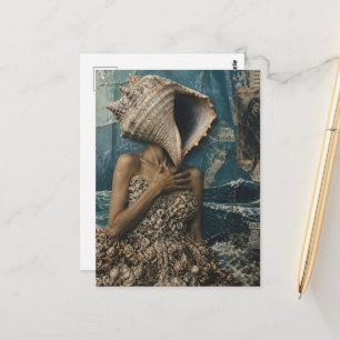Surreal Seashell Lady Postcard