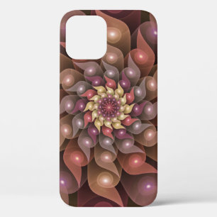 Surreal Shiny Flower Modern Abstract Fractal Art iPhone 12 Pro Case
