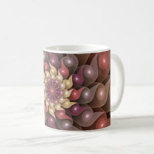 Surreal Shiny Flower Modern Abstract Fractal Art Coffee Mug
