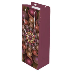 Surreal Shiny Flower Modern Abstract Fractal Art Wine Gift Bag