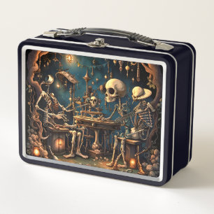 Surreal Skeletons III Metal Lunch Box