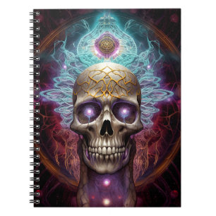 Surreal Skull Colourful Visionary Art Notebook