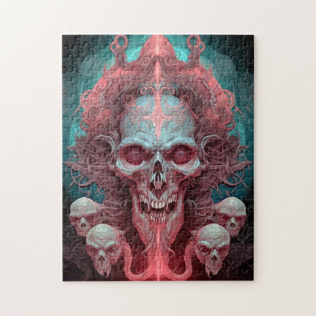 Surreal Skull Gothic Horror Art Jigsaw Puzzle (Vertical)