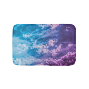 Surreal sky, dreamy abstract art. bath mat