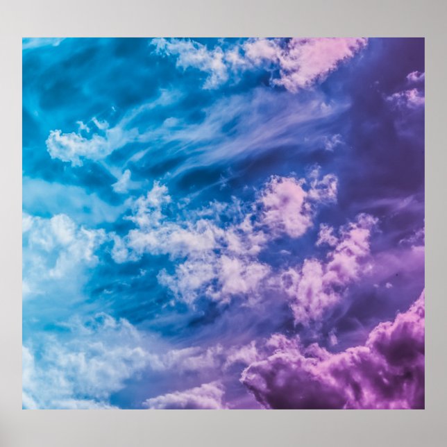 Surreal sky, dreamy abstract art. poster (Front)