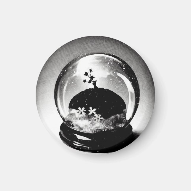 Surreal Snow Globe Magnet (Front)