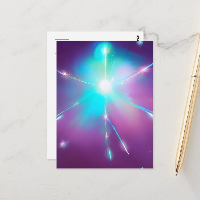 Surreal Space Star Postcard (Front/Back In Situ)