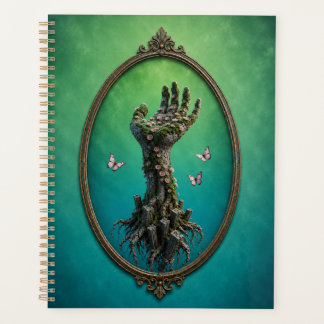 Surreal Stone Hand Daisies Notebook Planner