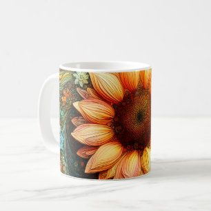 Surreal Sunflower Symphony Coffee Mug