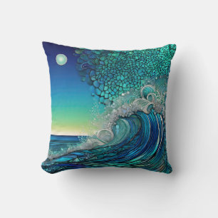 Surreal Surf Seascape Cushion
