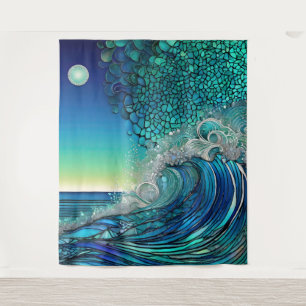 Surreal Surf Seascape Tapestry