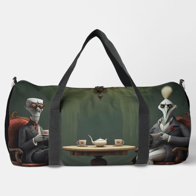 Surreal Tea time on the weird side. 10 Duffle Bag (Front)