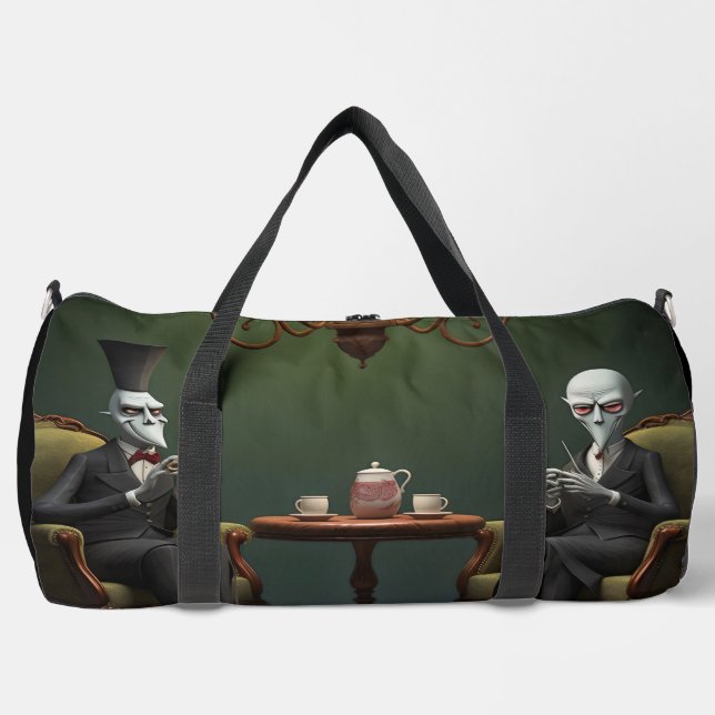 Surreal Tea time on the weird side. 19 Duffle Bag (Front)