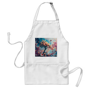 Surreal Tree with Blooming Flowers Standard Apron