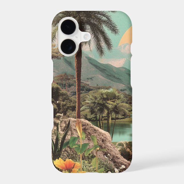 Surreal Tropical Lake With Palm Trees (Back)
