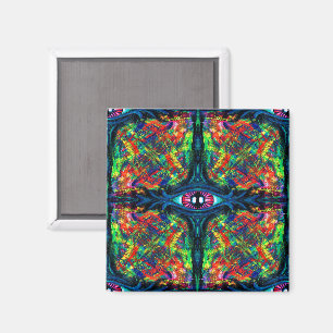 Surreal Twisted Trippy Eye Visionary Oil Painting Magnet