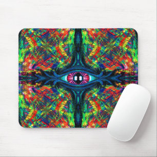 Surreal Twisted Trippy Eye Visionary Oil Painting Mouse Pad