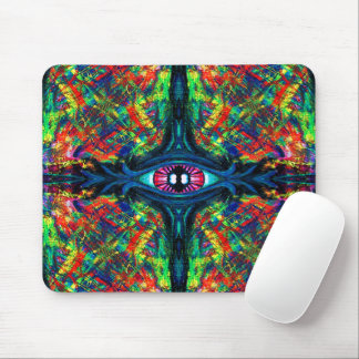 Surreal Twisted Trippy Eye Visionary Oil Painting Mouse Pad