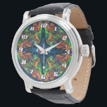 Surreal Twisted Trippy Eye Visionary Oil Painting  Watch<br><div class="desc">Unlock the Vision: Surreal "Twisted & Trippy" Eye Art Dive into a world of optical wonder with this mesmerizing oil painting by artist Travis L. Lagasse of Flowstone Graphics. This visionary masterpiece features a singular, hyper-detailed eye that serves as a portal to a surreal dimension. The iris is a swirling...</div>