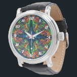 Surreal Twisted Trippy Eye Visionary Oil Painting  Watch<br><div class="desc">Unlock the Vision: Surreal "Twisted & Trippy" Eye Art Dive into a world of optical wonder with this mesmerizing oil painting by artist Travis L. Lagasse of Flowstone Graphics. This visionary masterpiece features a singular, hyper-detailed eye that serves as a portal to a surreal dimension. The iris is a swirling...</div>