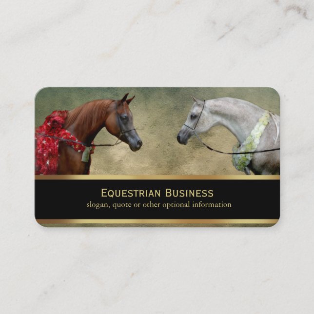 Surreal two horses painting.                       business card (Front)