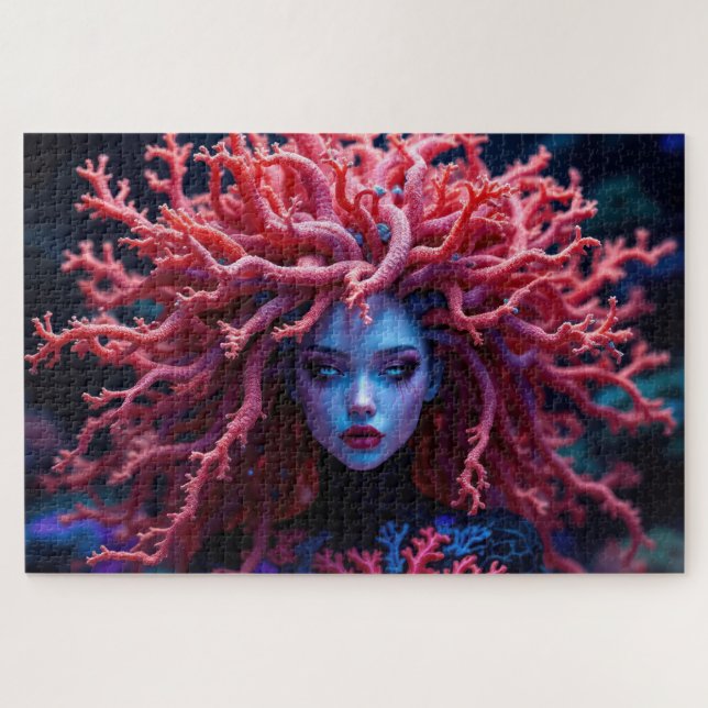 Surreal Underwater Beauty Coral Reef Muse Jigsaw Puzzle (Horizontal)