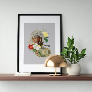 Surreal vintage crazy art poster